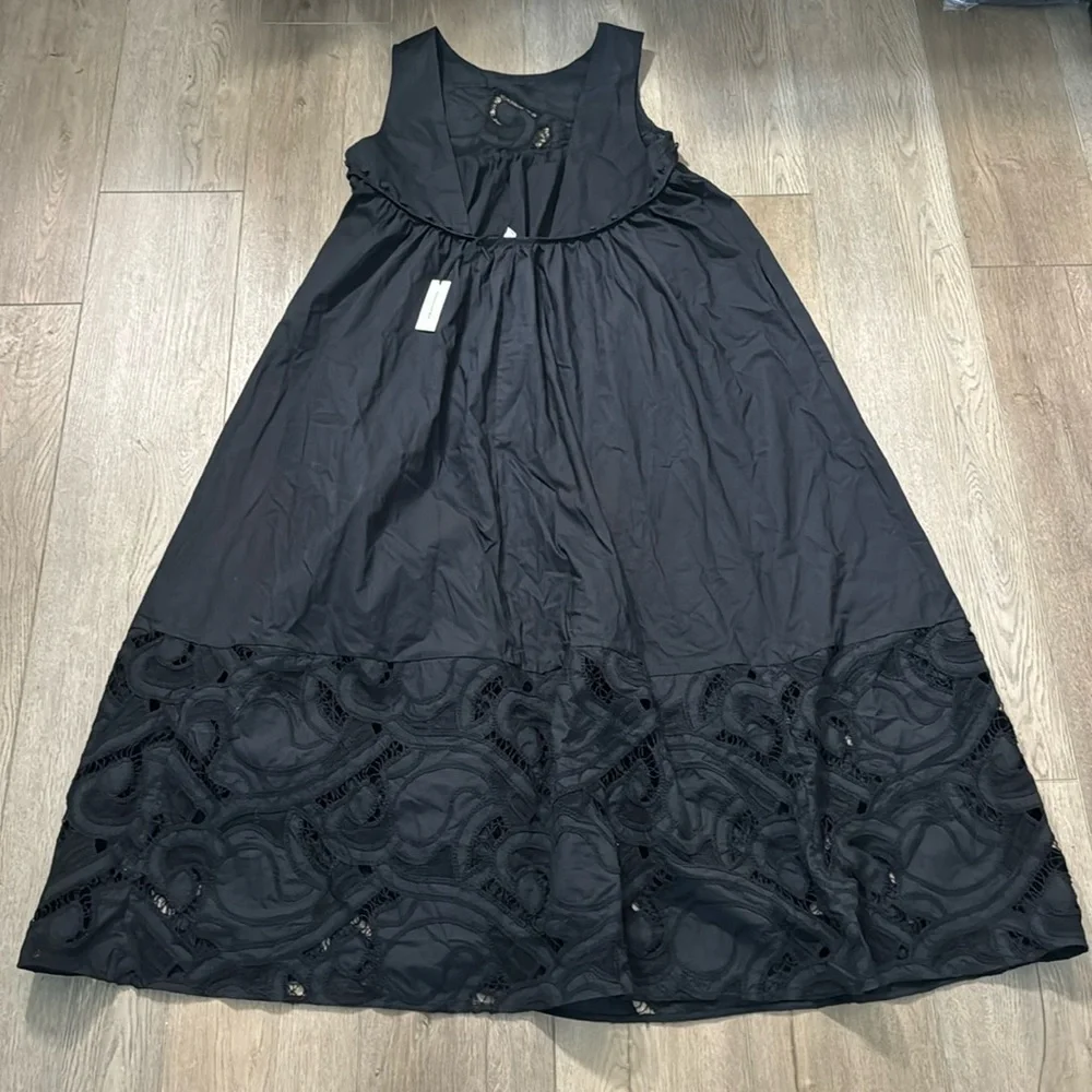 NWT! Banana Republic Embroidered Cotton Poplin Maxi Dress - Large 🌅1️⃣ 743532 - Picture 8 of 8
